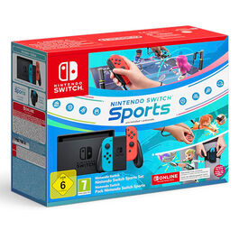 CONSOLA NINTENDO SWITCH NEON ROJO Y AZUL + SWITCH SPORTS + 12 MESES ONLINE